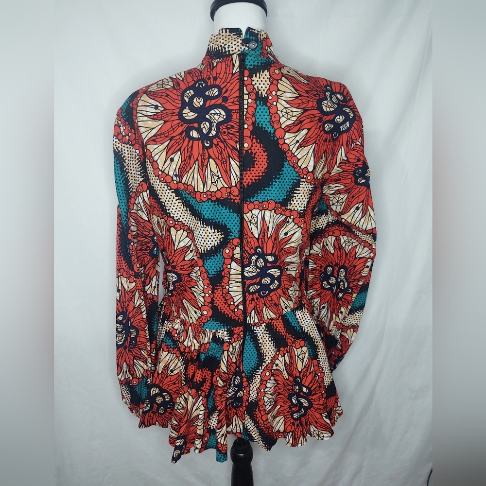 NWT Mae Otti African Waxed Cotton Top - Picture 2 of 10